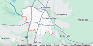 Fredericksburg virginia map pothole repair