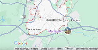 charlottesville, virginia map pothole repair